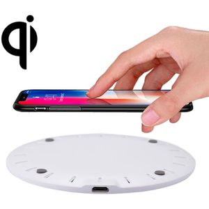 5V 2A snel opladen Qi Wireless Charger pad station met micro USB-kabel  voor iPhone  Galaxy  Huawei  Xiaomi  LG  HTC en andere QI standaard smartphones (wit)