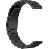 22mm Steel Wrist Strap Watch Band voor Fossil Gen 5 Carlyle  Gen 5 Julianna  Gen 5 Garrett  Gen 5 Carlyle HR(Zwart)
