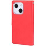 Voor iPhone 14 Plus MERCURY GOOSPERY MANSOOR 9 Kaartsleuven Lederen Case (Rood)