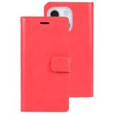 Voor iPhone 14 Plus MERCURY GOOSPERY MANSOOR 9 Kaartsleuven Lederen Case (Rood)