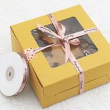 2 PC'S gift box verpakking lint taart vak lint bakken verpakking accessoires (licht geel)