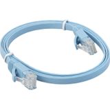 1m CAT6 ultra-dunne platte Ethernet LAN netwerkkabel  Patch leiden RJ45 (blauw)