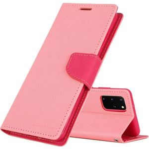 GOOSPERY FANCY DIARY For Galaxy S20+ Horizontal Flip PU Leather Case  with Holder & Card Slots & Wallet(Pink)