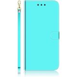 Voor Huawei Y6 (2019) Gemiteerd spiegeloppervlak horizontale flip lederen koffer met houder & kaartsleuven & portemonnee & lanyard(Mint Green)