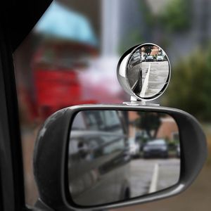 3R-044 Auxiliary achteruitkijkspiegel auto verstelbare Blind Spot spiegel groothoek Auxiliary achteraanzicht zijspiegel (zilver)