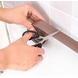 Duurzaam PVC materiaal waterdichte schimmel proof plakband keuken badkamer muur afdichting tape  breedte: 3.8 cm x 3.2 m (grijs)