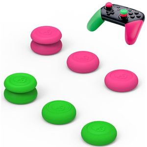 Linker + rechter gamepad Rocker Cap-knop cover voor NS Pro/PS4 (groen + rood)