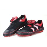 Kinderen voetbalschoenen antislip slijtvast nylon bevestiging voetbal trainingsschoenen  maat: 36/230 (zwart + rood)