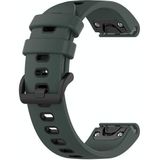 Voor Garmin Instinct 2X Solar Sports tweekleurige siliconen horlogeband (olijfgroen + zwart)