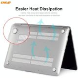 ENKAY 3 in 1 Crystal Laptop Protective Case + US Version TPU Keyboard Film + Anti-dust Plugs Set voor MacBook Pro 16 inch A2141 (met Touch Bar)(Zwart)