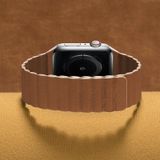 Two Loop Magnetic Replacement Strap Watchband voor Apple Watch Series 6 & SE & 5 & 4 44mm / 3 & 2 & 1 42mm(bruin)