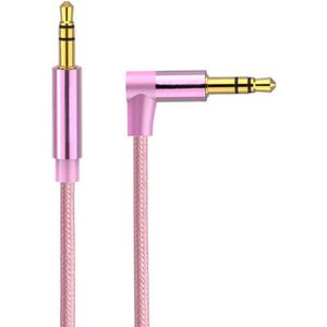 AV01 3.5 mm male naar Male elleboog audio kabel  lengte: 2m (Rose Gold)