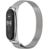 For Xiaomi Mi Band 6 / 5 / 4 / 3 Mijobs Milan Magnetic Plus Stainless Steel Replacement Watchband(Silver)