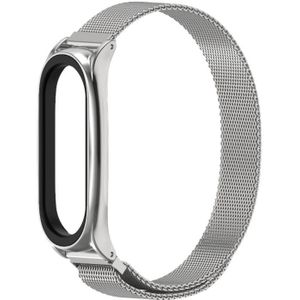 For Xiaomi Mi Band 6 / 5 / 4 / 3 Mijobs Milan Magnetic Plus Stainless Steel Replacement Watchband(Silver)
