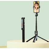 P81 1.7m Gentegreerde Bluetooth Selfie Stick met Vibrato afstandsbediening Make-upspiegel