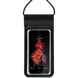 Buiten duiken zwemmen mobiele telefoon touch screen waterdichte tas voor minder dan 5 inch mobiele telefoon (zwart)