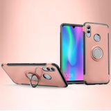 Magnetische 360 graden rotatie ring houder armor beschermhoes voor Huawei Honor 10 Lite (rose goud)