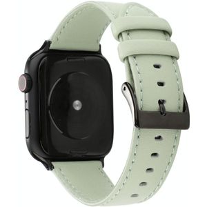 Voor Apple Watch Series 5 & 4 44mm / 3 & 2 & 1 42mm Cowhide Texture Leather Watchband(Groen)