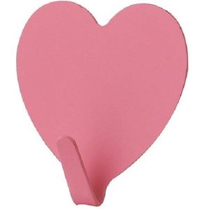 10 PC's Love Heart Hook Roestvrij stalen hart vormige kamer decoratie Haak (Roze)