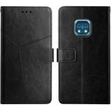 Voor Nokia XR20 Y Stitching Horizontal Flip Leather Phone Case (Black)