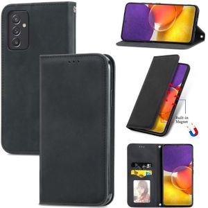 Voor Samsung Galaxy A82 5G Retro Skin Feel Business Magnetische Horizontale Flip Lederen Hoesje met houder  Kaart Slots & Portemonnee & Fotolijst (Zwart)