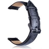 Struisvogel huid textuur lederen pols horloge Band voor Samsung Gear S3 22mm(Black)