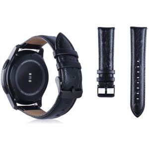 Struisvogel huid textuur lederen pols horloge Band voor Samsung Gear S3 22mm(Black)