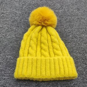 Gebreide wollen hoed pruik speciale cap afneembare pruik hoed voor 8261W  stijl: hennep bloem (geel)