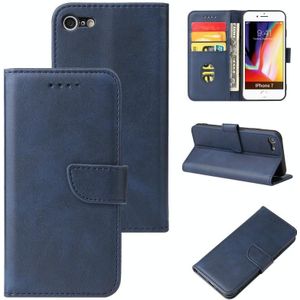 Calf Texture Buckle Horizontal Flip Leather Case with Holder & Card Slots & Wallet For iPhone SE 2020 & 8 & 7(Blue)