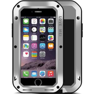 LOVE MEI voor de iPhone 7 Professional en krachtige stofdicht Shockproof anti-slip metaal beschermende Case(Silver)