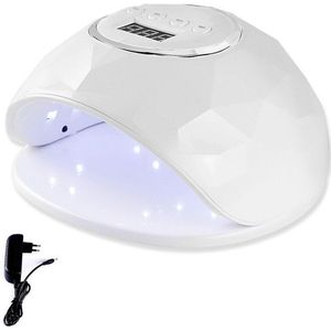 F6 UV LED lamp nagel droger Dual handen Nail lamp uitharden UV Gel nagellak met sensor & timer & LCD display (wit EU)