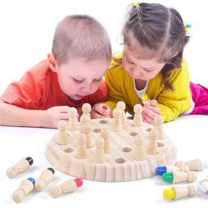Houten kinderen vroege onderwijs geheugen Schaken concentratie geheugen opleiding educatief speelgoed