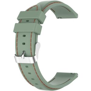 Voor Samsung Galaxy Watch 3 41mm / Active2 / Active / Gear Sport 20mm Silicone Replacement Strap Watchband (Lichtgroen)