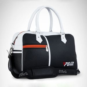 PGM Golf ultra lichte draagbare PU Ball Bag grote capaciteit kleding tas (zwart)