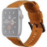 Voor Apple Watch 5 & 4 44mm / 3 & 2 & 1 42mm Echte lederen vervangende band (oranje)