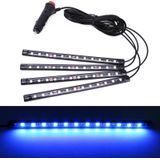 4 in 1 universele auto LED sfeer verlichting kleurrijke verlichting decoratieve Lamp  met 48LEDs SMD-5050 lampen  DC 12V 3.7W (Ice Blue Light)