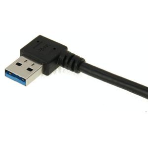 26cm 90 graden Right Angle  USB 3.0 to 90 graden Right Angle Micro 3.0 Data Kabel voor Samsung Galaxy Note III / N9000
