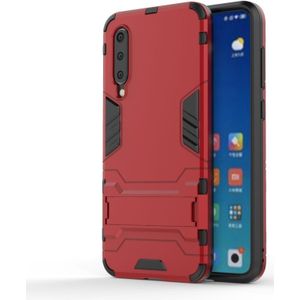 Schokbestendige PC + TPU Case voor Xiaomi mi 9 SE  met houder (rood)