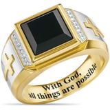 5 stks 18K Gold Cross Ring Thorns Crown Diamond Ring voor Mannen  Grootte: 10