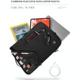 WIWU Alpha Nylon Double Layer Travel Carrying Storage Bag Sleeve Case voor 15 4 inch laptop(zwart)