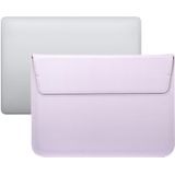 PU-leer Ultra-dunne envelope bag laptoptas voor MacBook Air / Pro 13 inch  met standfunctie(Licht paars)
