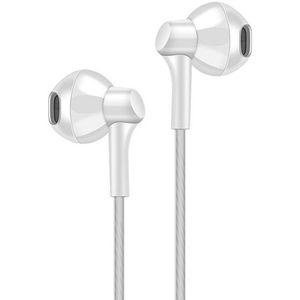 PTM P7 stereo Bass koptelefoon hoofdtelefoon met microfoon Wired gaming headset voor telefoons Samsung Xiaomi iPhone Apple ear Phone (wit)
