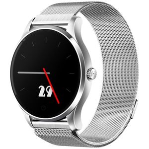 K88 1.22 inch scherm Display Bluetooth Smart Watch  waterdicht IP54  steun stappenteller / hartslag monitor / Real-time weer / WeChat herinnering  compatibel met Android en iOS Phones(Silver)