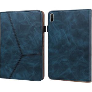 Voor Huawei MatePad 10.8  Solid Color Relif Gestreepte Lederen Case