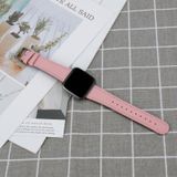 Voor Fitbit Versa 4/Sense 2 Ronde Staart Lederen Horlogeband (Roze)