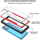 Voor Samsung Galaxy S20 iPAKY Thunder Serie Aluminium Frame + TPU Bumper + Clear PC Shockproof Case (Zwart + Rood)