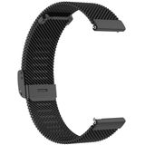 Voor Huawei GT/GT2 46mm/ Galaxy Watch 46mm/ Fossil Fossil Gen 5 Carlyle 46mm Roestvrijstalen mesh horloge polsband 22MM(Zwart)