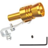 Universele aluminium Turbo geluid uitlaatdemper pipe Whistle auto/motorfiets Simulator Whistler  grootte: XL  buiten diameter: 35mm (goud)