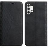 For Samsung Galaxy A32 5G Diamond Pattern Splicing Skin Feel Magnetic Horizontal Flip Leather Case with Card Slots & Holder & Wallet(Black)