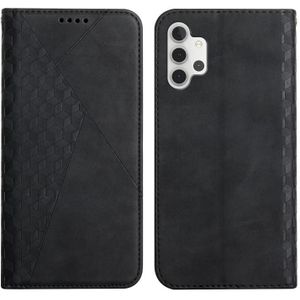 For Samsung Galaxy A32 5G Diamond Pattern Splicing Skin Feel Magnetic Horizontal Flip Leather Case with Card Slots & Holder & Wallet(Black)